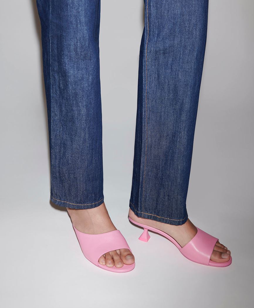 Women's Mansur Gavriel Kitten Open Toe Mules Pink | AU 6948XR